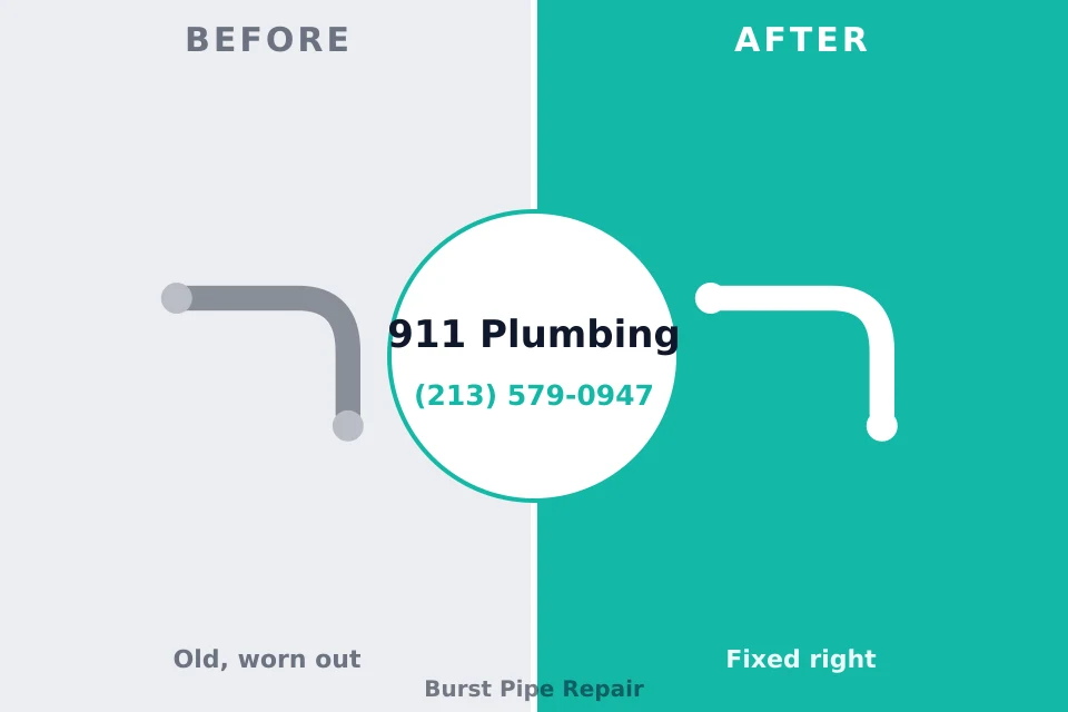Before and after: plumbing repair Longbranch, WA
